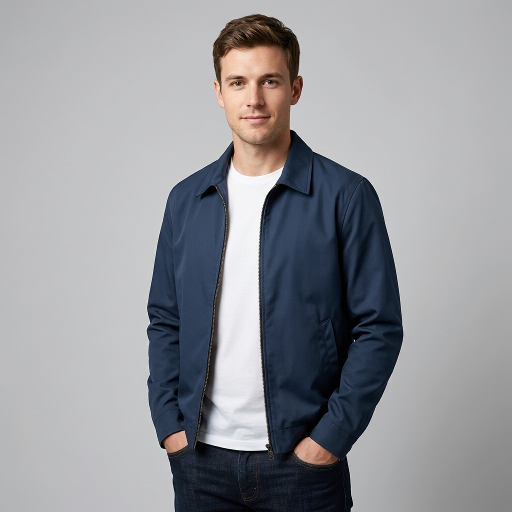 Men's Lined Jacket – Streamlined Cut, Checked Lining