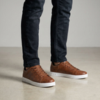 Men's Low-Top Lace-Up Trainers – Contrast Sole