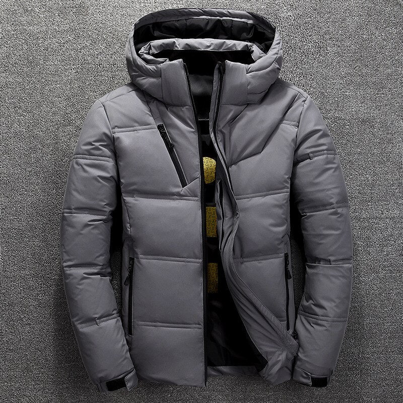 Men's Detachable-Hood Puffer Winter Jacket