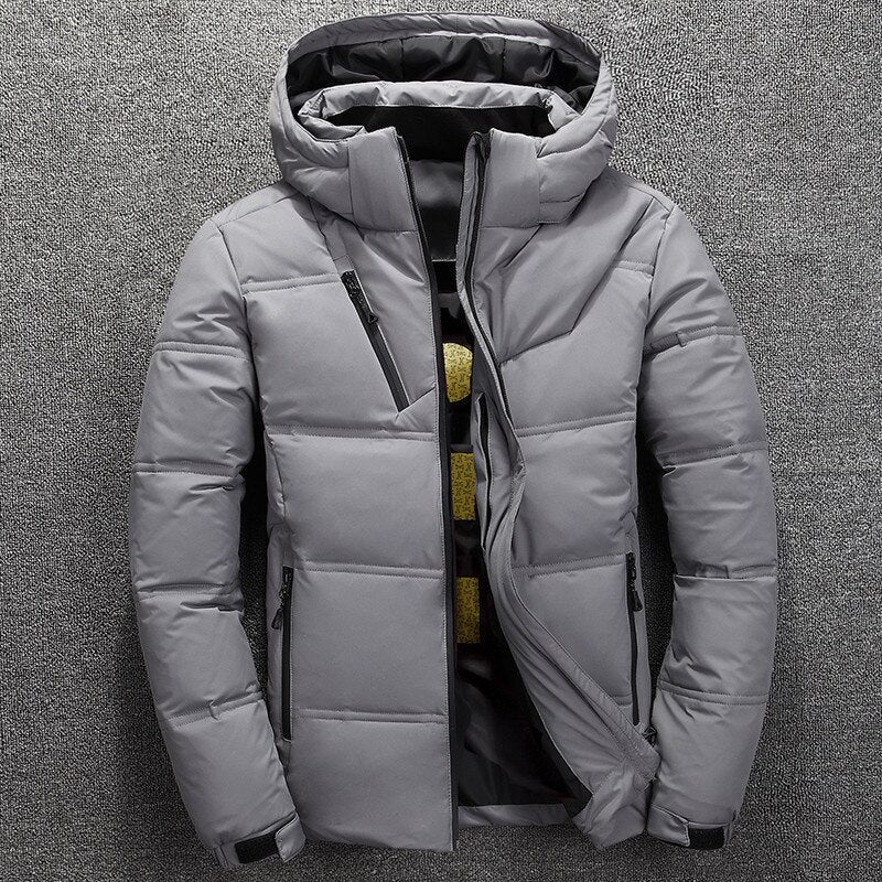 Men's Detachable-Hood Insulated Puffer Winter Jacket