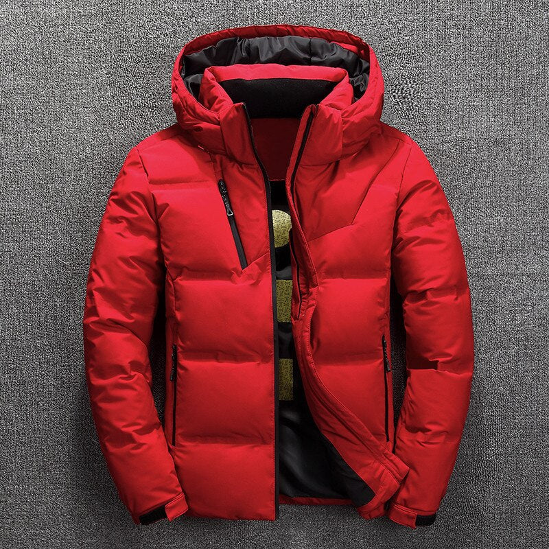 Men's Detachable-Hood Puffer Winter Jacket