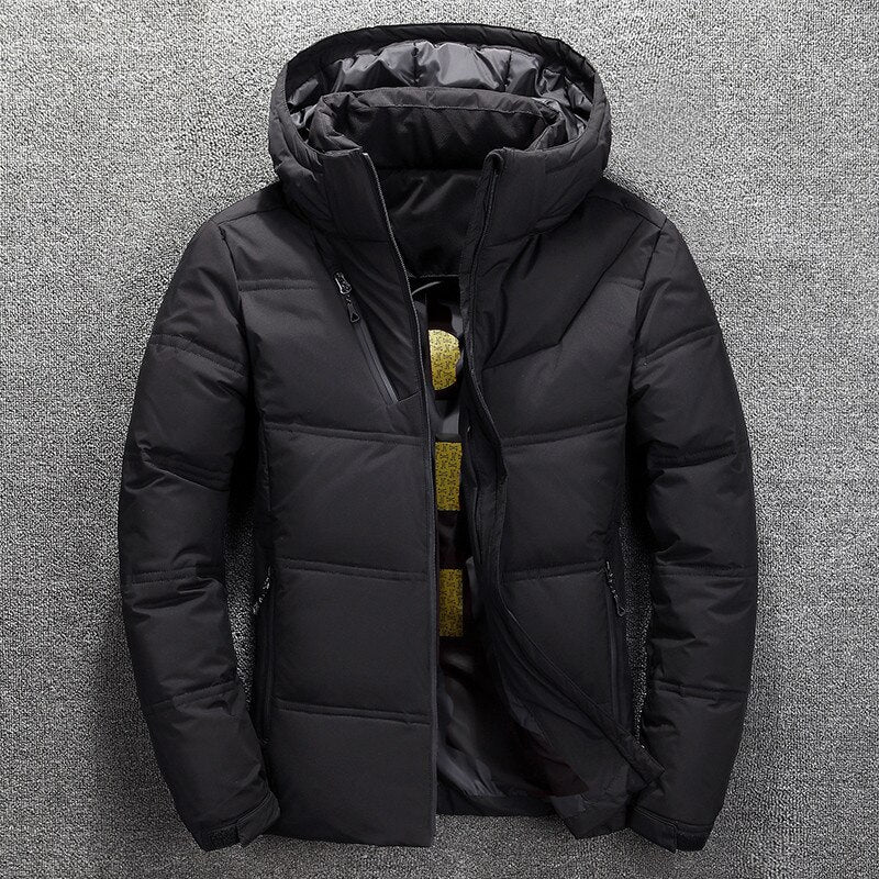 Men's Detachable-Hood Puffer Winter Jacket