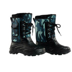 Men's Waterproof Plush-Lined Snow Boots – Lace-Up Mid-Calf Outdoor Winter