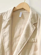Men's Single-Breasted Blazer with Notch Lapel