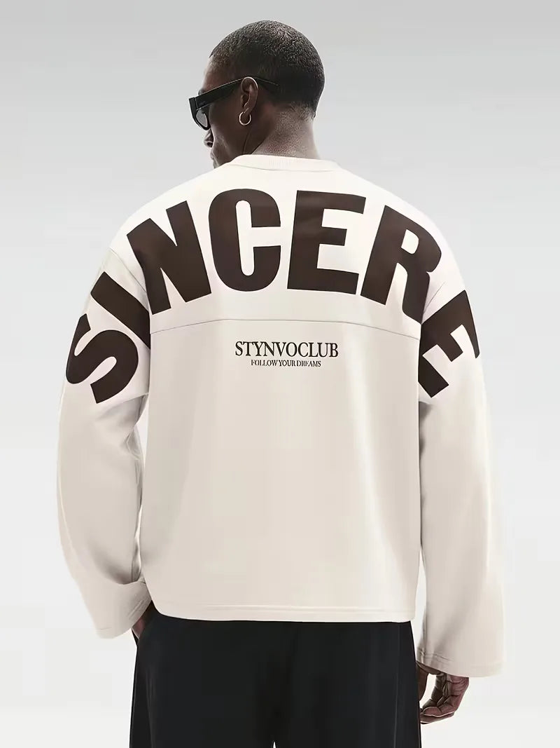 Men's Oversized Longsleeve with Bold Back Lettering