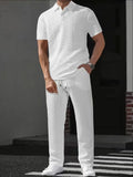 Men's Jacquard Polo and Trouser Lounge Set