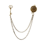 Men's Double Chain Brooch – Vintage-Inspired Accent