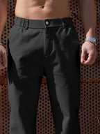 Men's Wide-Leg Trousers with Elasticated Waist