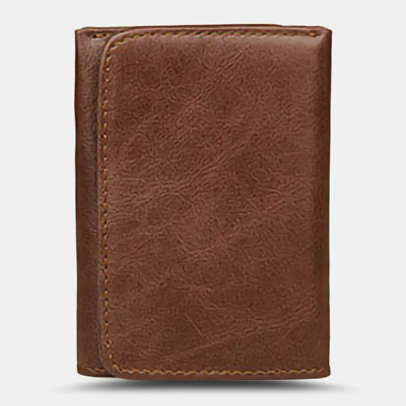 Men's leather-look RFID Trifold Wallet – Vintage Compact Card Holder