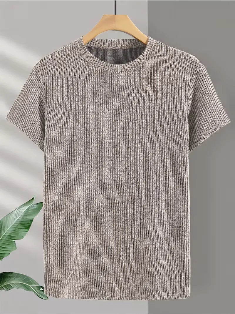 Men's Knitted Jacquard T-Shirt