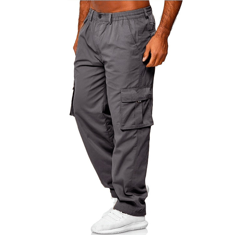 Men's Utility Cargo Trousers – Relaxed Multi-Pocket Trousers