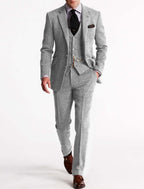 Men's Three-Piece Tweed-Style Suit – Vintage Cut