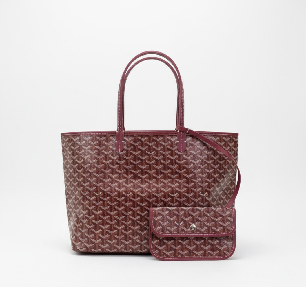 Women's Patterned Tote Bag with Matching Pouch - Large Shopper Bag