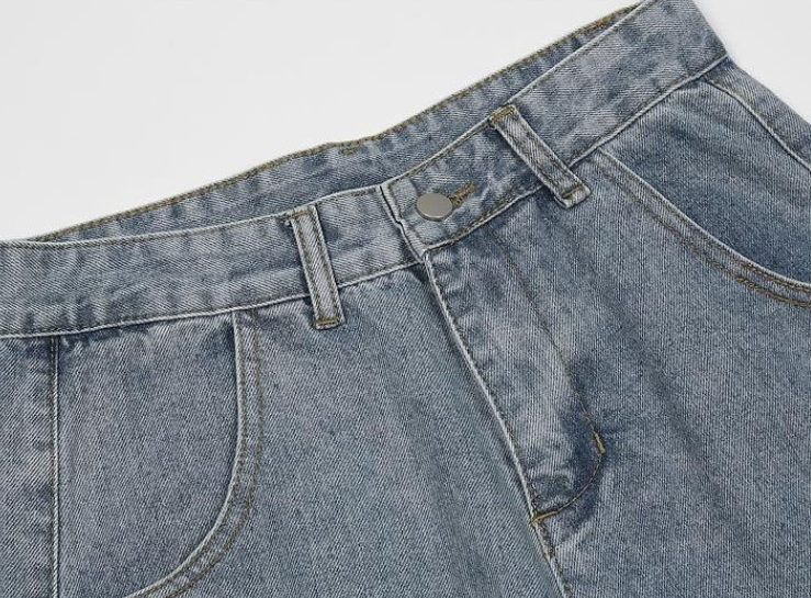 Men's Cross Patch Jeans – Baggy Fit Denim with Statement Patches