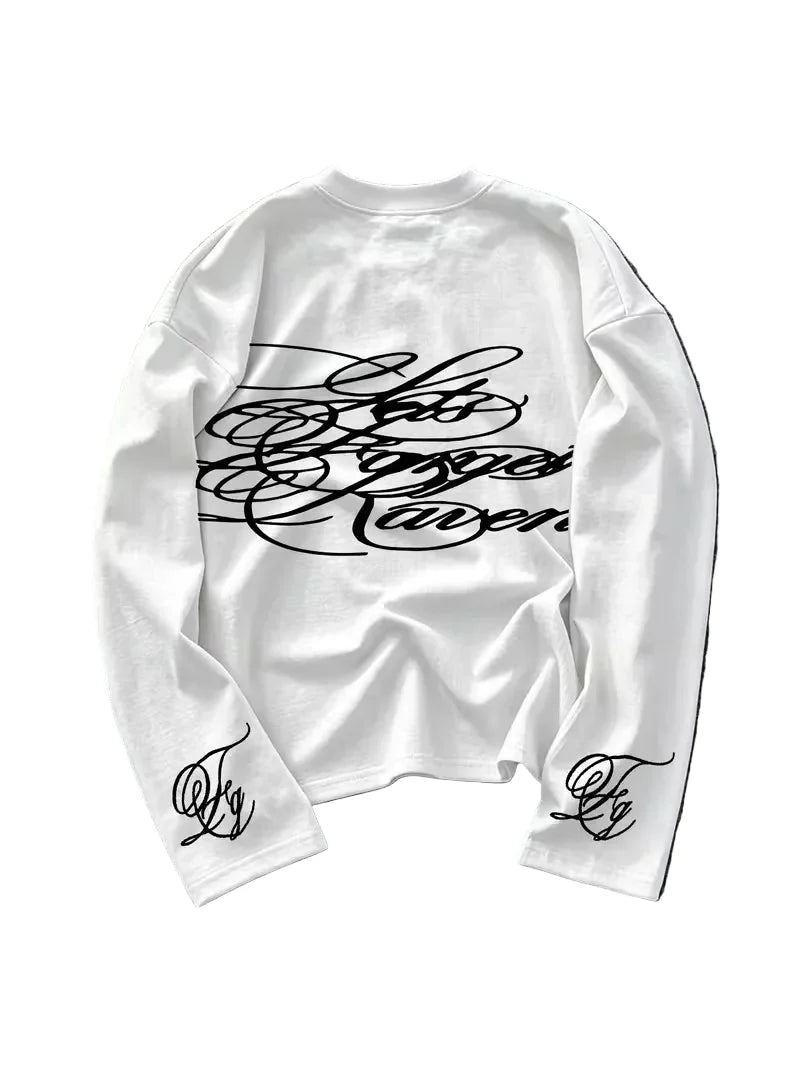Men's Longsleeve with Large Cursive Back Print