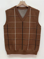 Men's Check Sleeveless Vest