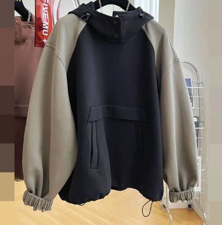 Men's Oversized Hooded Anorak Jacket – Warm Waterproof Layer