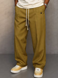 Men's Drawstring Tailored Trousers – Relaxed Smart Casual Pants