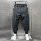 Men's Tapered Smart Trousers – Flexible Slim-Cut Pants