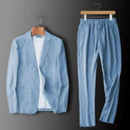 Men's linen-look Blazer and Trousers Set