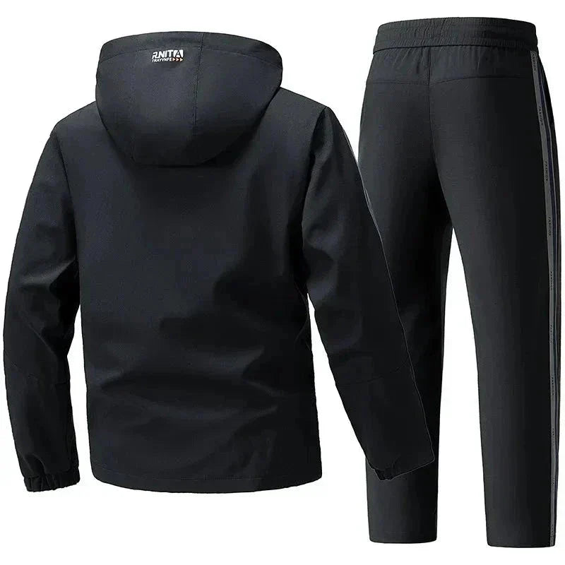 Men's Hooded Tracksuit Set – Warm Two-Piece Outfit