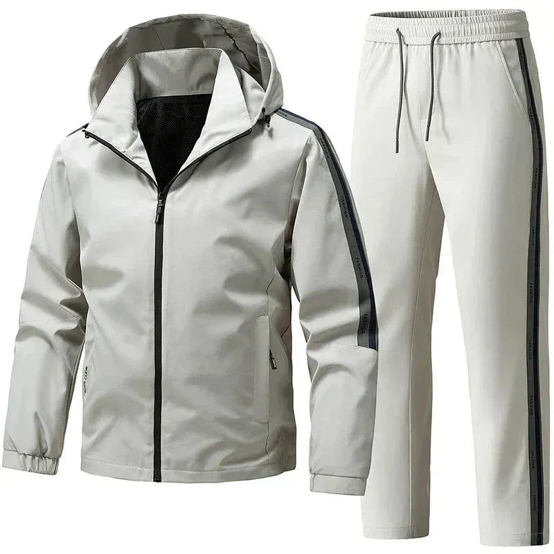 Men's Hooded Tracksuit Set – Warm Two-Piece Outfit