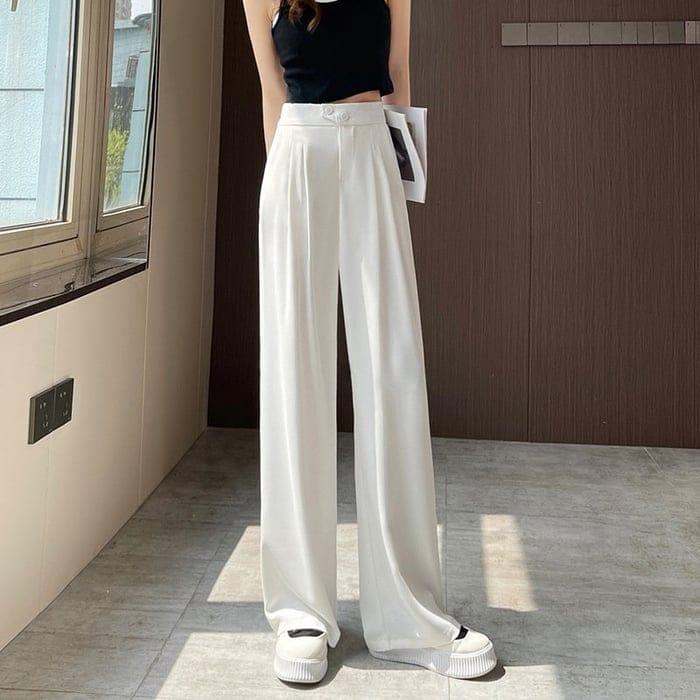 Women's Wide Leg Linen Trousers