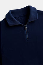 Men's Zip Neck Knitted Jumper