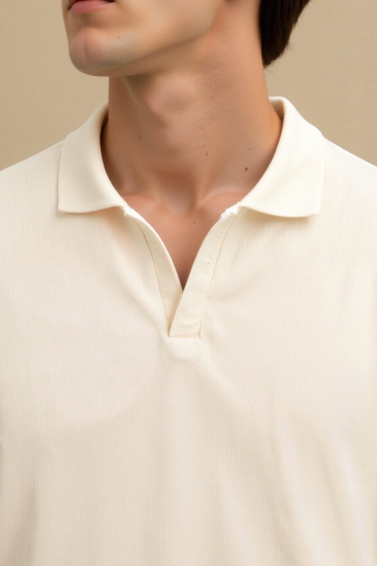 Men's Open-neck Polo Shirt