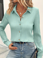 Women's Long-sleeve Shirt with button fastening