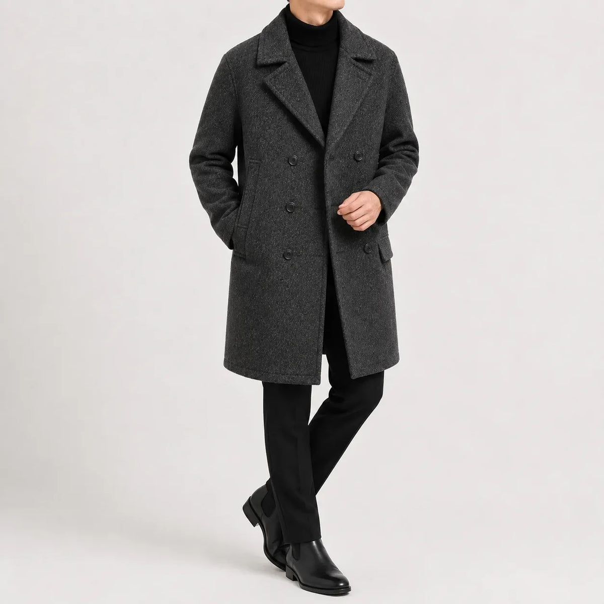 Men's Trench Coat Double-breasted
