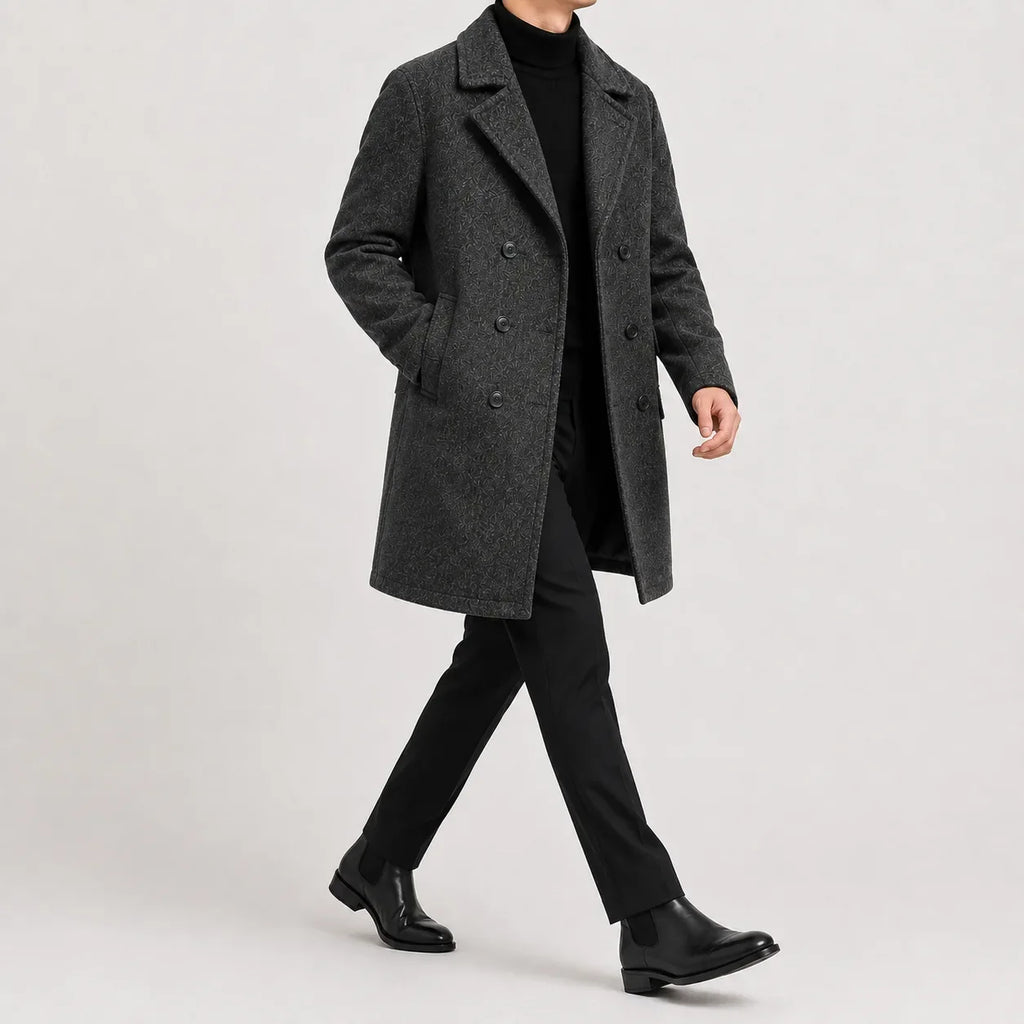 Men's Trench Coat Double-breasted