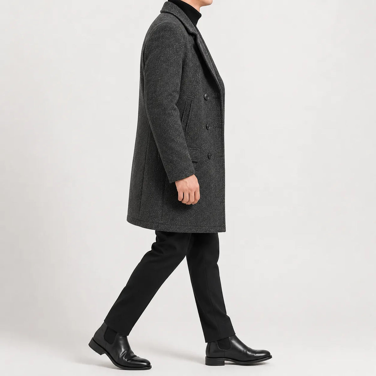 Men's Trench Coat Double-breasted