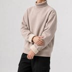 Men's Fleece-lined Jumper with Turtle Neck