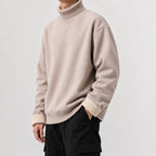 Men's Fleece-lined Jumper with Turtle Neck