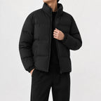 Men's Puffer Jacket with High Collar