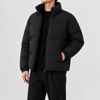Men's Puffer Jacket with High Collar