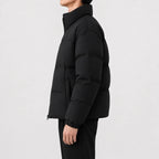 Men's Puffer Jacket with High Collar