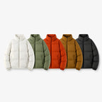 Men's Puffer Jacket with High Collar