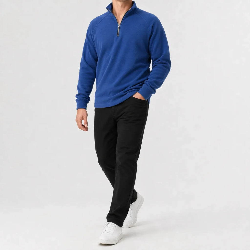 Men's Zip-up Jumper with Mock Neck – Style 4