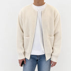 Men's Cardigan with Funnel Neck