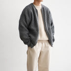 Men's Cardigan with Funnel Neck