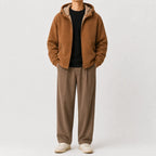 Men's Hoodie with Fleece Lining and Zip