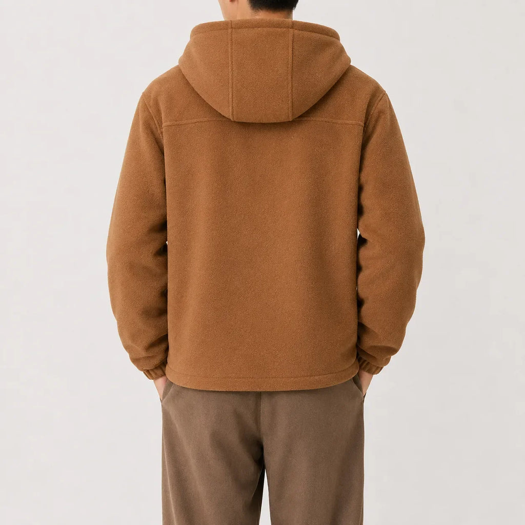 Men's Hoodie with Fleece Lining and Zip