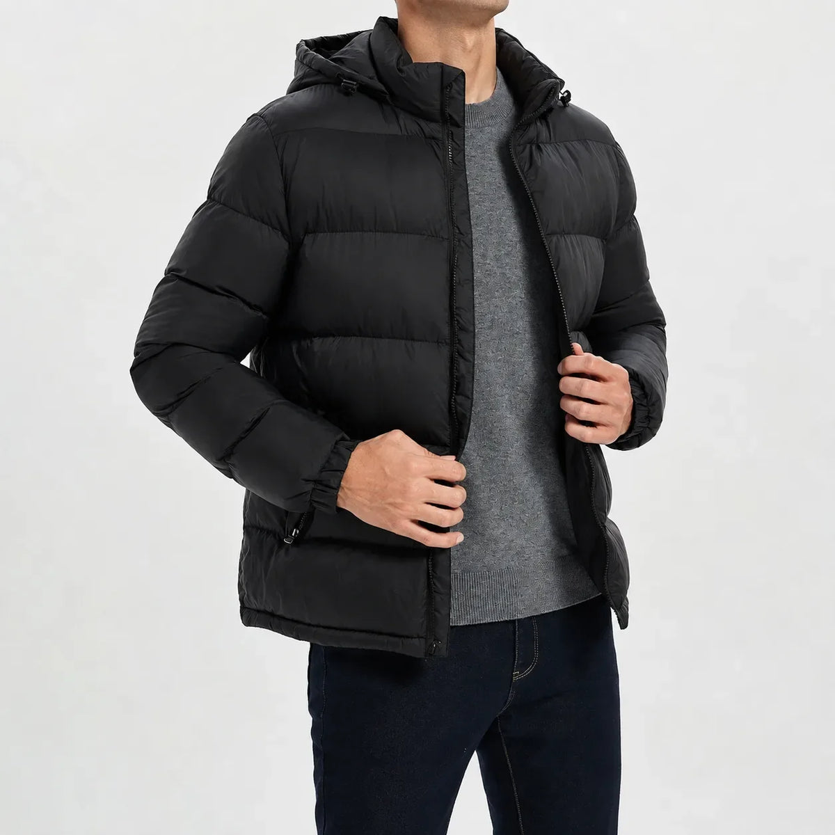 Men's Puffer Jacket with Hood – Style 7