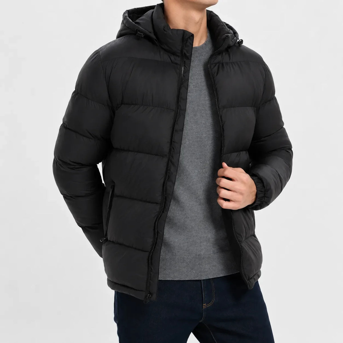 Men's Puffer Jacket with Hood – Style 7