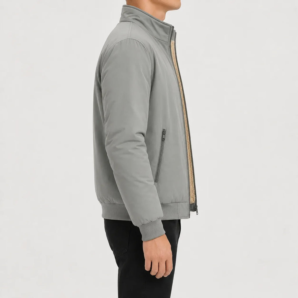 Men's Puffer Jacket with Fleece Lining