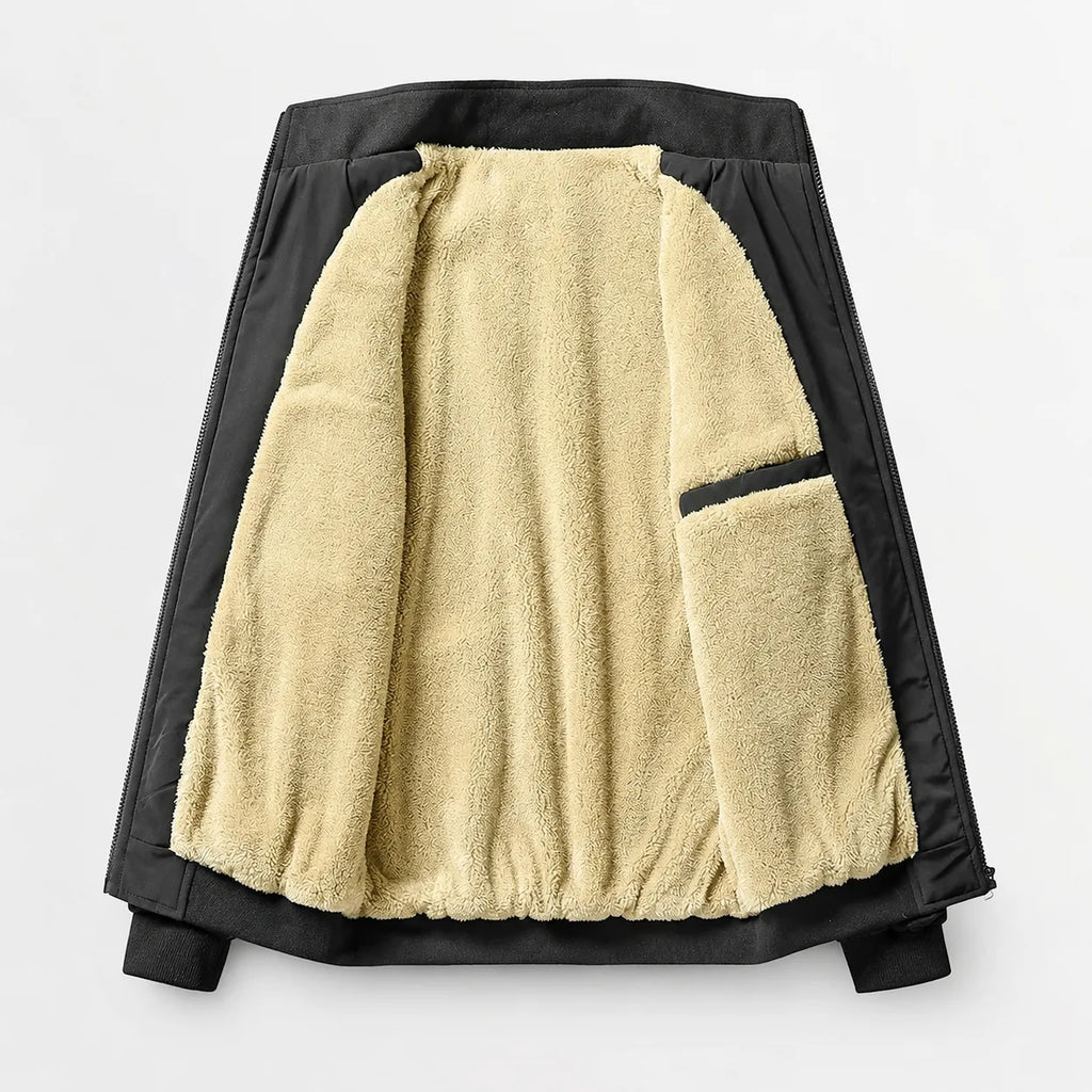 Men's Puffer Jacket with Fleece Lining