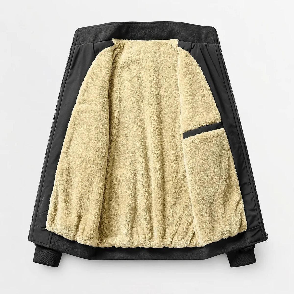 Men's Puffer Jacket with Fleece Lining
