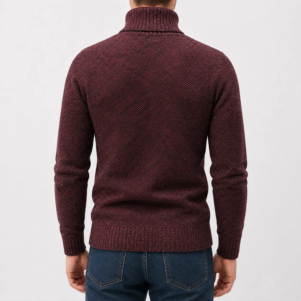 Men's Zip-up Jumper with Mock Neck – Style 3